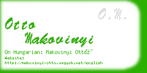 otto makovinyi business card